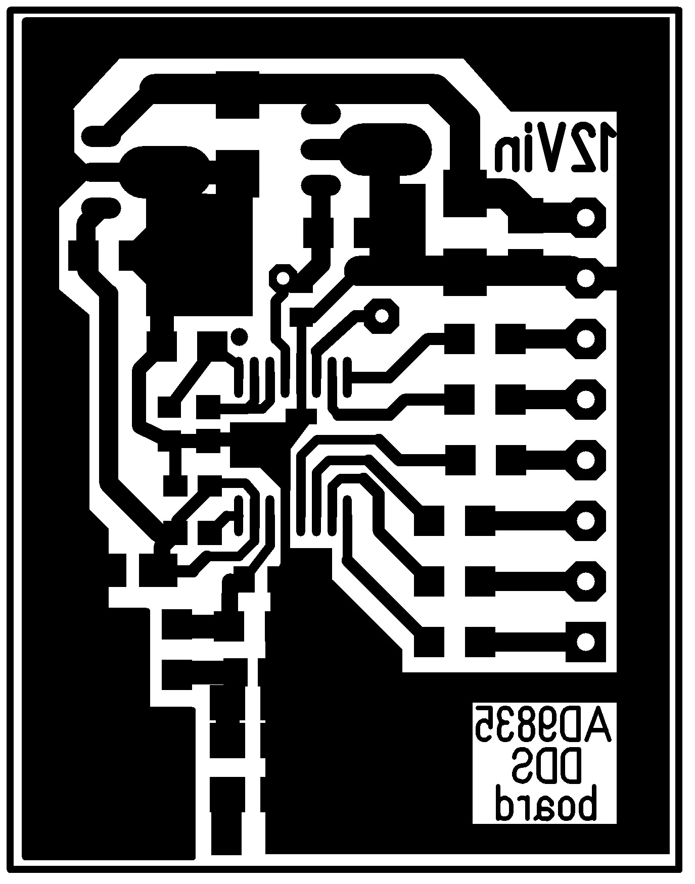 PCB layout (mirrored)