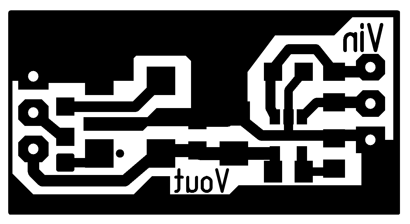 Mini 50MHz XO board PCB artwork (mirrored)