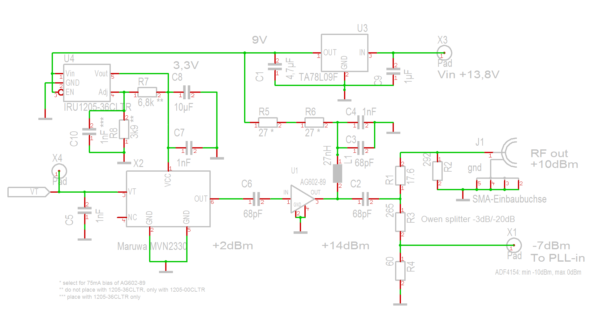 Maruwa MVN2330 VCO board schematic