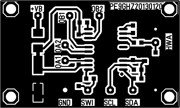 TMC222 stepper motor controller PCB artwork 300dpi